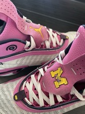 Nike Air Jordan XXXVI 36 Michigan PE tamanho 10.5 amostra promocional Think Pink Wolverines comprar usado  Enviando para Brazil