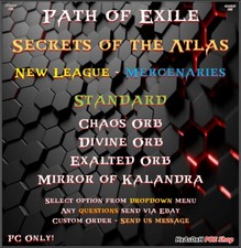 ✨Path of Exile✨Exalted & Chaos & Divine Orb✨New League✨Mercenaries✨24/7✨PC✨ comprar usado  Enviando para Brazil