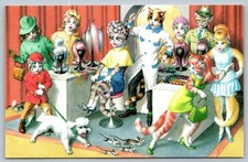 Cartão postal animal vestido antropomórfico para salão de beleza Mainzer gatos ratos L10 comprar usado  Enviando para Brazil