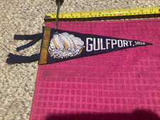 VINTAGE Gulfport MS Mississippi SOUVENIR Pennant VELEIRO Oceano - ENVIO RÁPIDO, usado comprar usado  Enviando para Brazil