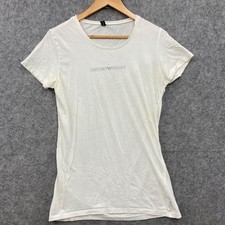 Usado, Camiseta Emporio Armani Feminina Grande Slim Fitted Branca Manga Curta 5408 comprar usado  Enviando para Brazil