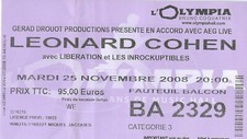 Leonard cohen ticket d'occasion  Colomiers