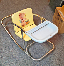 Usado, Cadeira de Balanço Infantil Vintage 1960' LEADER Metal com Logotipo de Baterista Urso Boa comprar usado  Enviando para Brazil