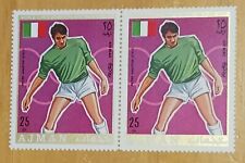 Selo PIETRO ANASTASI - 1970 Ajman Copa do Mundo Cidade do México 2 painéis selo comprar usado  Enviando para Brazil