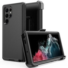Capa com clipe compatível com Otterbox Defender +tela para Samsung Galaxy S22 Ultra/S22 comprar usado  Enviando para Brazil
