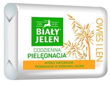 Używany, Biały Jeleń, Mydło w kostce, Owies, 100g (HIT) na sprzedaż  PL