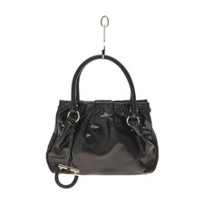 Bolsa Salvatore Ferragamo Gancini esmalte camelo preto feita na Itália autêntica , usado comprar usado  Enviando para Brazil
