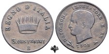 Napoleone centesimi 1808 usato  Cremona