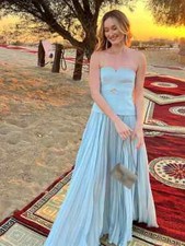 Elegante vestido plissado fora do ombro para mulheres sem mangas sem costas vestidos linha A comprar usado  Enviando para Brazil
