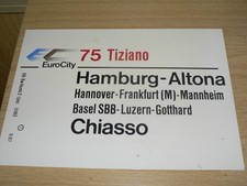 Zuglaufschild eurocity 75 gebraucht kaufen  Delmenhorst