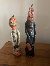 Usado, Lote de bonecos de Halloween cabeça de abóbora truque ou guloseima decoração alta grandes rostos amigos comprar usado  Enviando para Brazil