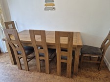 Solid oak dining for sale  BEWDLEY