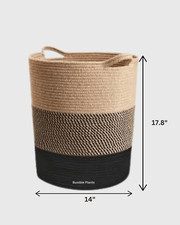 Jute basket pot for sale  Great Neck