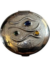 Vintage silver compact for sale  UK