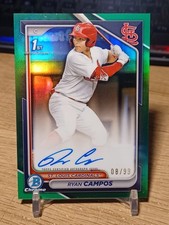 2024 Bowman Ryan Campos 1º refrator verde autógrafo cromado /99 #CPA-RCA comprar usado 2024 Bowman Ryan Campos 1º refrator verde autógrafo cromado /99 #CPA-RCA comprar usado  Enviando para Brazil
