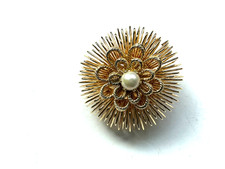 Brosche goldfarben blume gebraucht kaufen  Einbeck