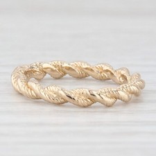 Anello Impilabile In Corda 14k Oro Giallo Taglia 5.5, usado comprar usado  Enviando para Brazil