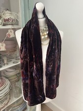 Red devore scarf for sale  CLACTON-ON-SEA