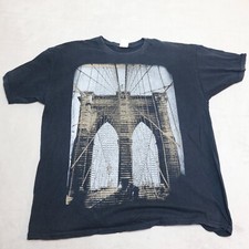 Camiseta Gildan Suspension Bridge masculina GG preta gráfica comprar usado  Enviando para Brazil
