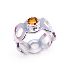 Ring silber cognacfarbenem gebraucht kaufen  Hamburg