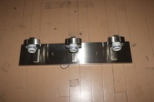 Luz de tocador de 3 luces regulable luz de baño níquel satinado - falta cubierta de bombilla segunda mano  Embacar hacia Mexico