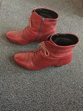 Bottines rouge cuir d'occasion  Le Soler