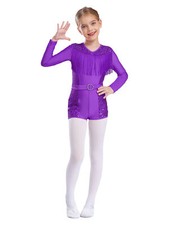 Macacão infantil feminino brilhante unitard franja bodysuit patinação collant peça única comprar usado  Enviando para Brazil