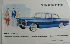 Brochure simca vedette d'occasion  France