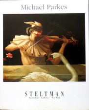 Pôster impressão violino e cisne música aquática Michael Parkes 31-1/2 x 30, usado comprar usado  Enviando para Brazil