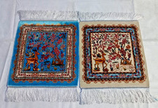Tapete pictórico afegão incrível feito à mão ótima qualidade belo design 40 cm x 40 c comprar usado  Enviando para Brazil
