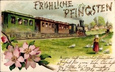 Litho glückwunsch pfingsten gebraucht kaufen  Berlin