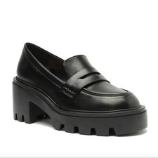 Mocassim SCHUTZ de couro preto para trator de viola |‎ Plataforma robusta comprar usado  Enviando para Brazil