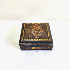 Adereços decorativos vintage feitos à mão da década de 1940 padrão floral pintado caixa de madeira W64, usado comprar usado Adereços decorativos vintage feitos à mão da década de 1940 padrão floral pintado caixa de madeira W64, usado comprar usado  Enviando para Brazil