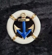 Enamel anchor brooch for sale  PUDSEY