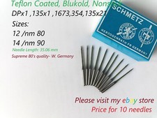 Agulhas M de costura ponto fixo revestidas de teflon azul antiaderente DPx1 135x1 354 1673 comprar usado  Enviando para Brazil