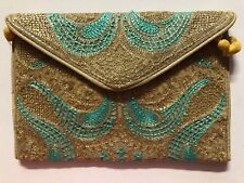 Bolsa VERDE DOURADA Festa TELEFONE Bolsa Carteira Casamento Clutch BOHO ÉTNICO Índia  comprar usado  Enviando para Brazil