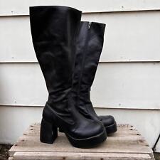 Botas robustas vintage anos 90 Y2K Candie’s preto plataforma alta joelho tamanho 6, usado comprar usado  Enviando para Brazil