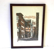Linogravure leplattenier. gen� d'occasion  La Bégude-de-Mazenc