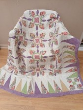 Patchwork quilt lilac for sale  GUILDFORD