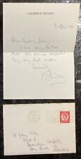 Laurence olivier handwritten for sale  WEST BYFLEET