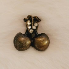 Usado, Broche de cereja vintage strass broche de frutas figura pequena 3D delicado 7142 comprar usado  Enviando para Brazil