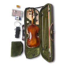 Violino tradicional 4/4 tamanho completo marrom escuro madeira chama violino com encaixe de ébano comprar usado  Enviando para Brazil