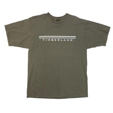 Camiseta masculina vintage Timberland G grande verde hera algodão manga curta feita nos EUA, usado comprar usado  Enviando para Brazil