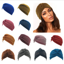 Boné de seda brilhante elástico indiano quimio plissado turbante chapéu cabeça envoltório boné hijab comprar usado  Enviando para Brazil