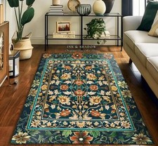 Tapete de área floral ornamentado atemporal | Elegante sotaque vitoriano revivalista flor silvestre comprar usado  Enviando para Brazil