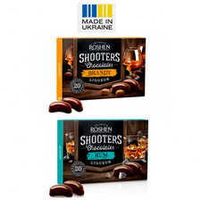 2 X Słodycze ROSHEN "Shooters" Czekoladowe cukierki z likierem rumowym brandy 150g 5,3 uncji na sprzedaż  Wysyłka do Poland