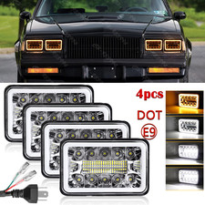 Faróis de LED 4x 4X6" Hi/Lo feixe selado DRL para Chevrolet Monte Carlo 1980-1988 comprar usado  Enviando para Brazil