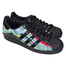 Tênis Adidas Superstar anos 80 Rita Ora Feminino Preto Esqueleto Gráfico Tamanho EUA 8.5 comprar usado  Enviando para Brazil