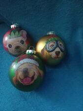 Dog glass christmas for sale  DONCASTER