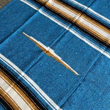 Mexican blanket blue for sale  LONDON